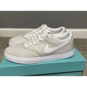 Nike SB Check Canvas Light Bone White Size 6.5 Y / Women's 8 Skate 905373-002